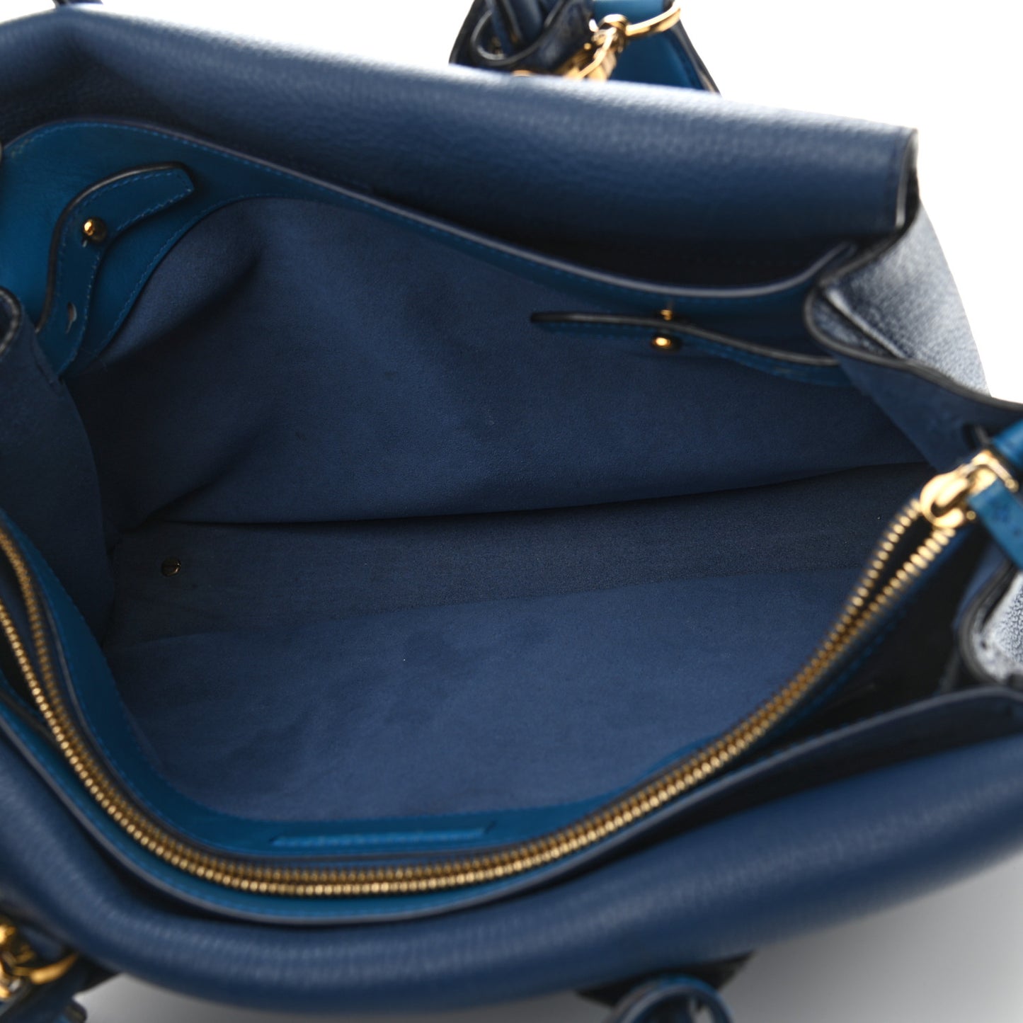 Grained Calfskin Medium Milla Tote Navy