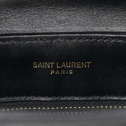 Saint Laurent Calfskin Y Quilted Monogram Toy Loulou Crossbody Bag Black 7 of 12