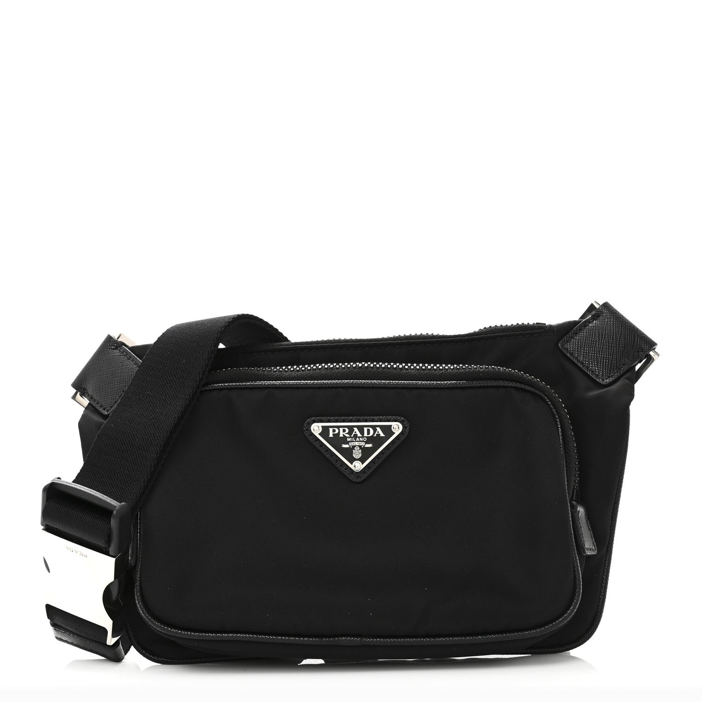 Re-Nylon Saffiano Belt Bag Black