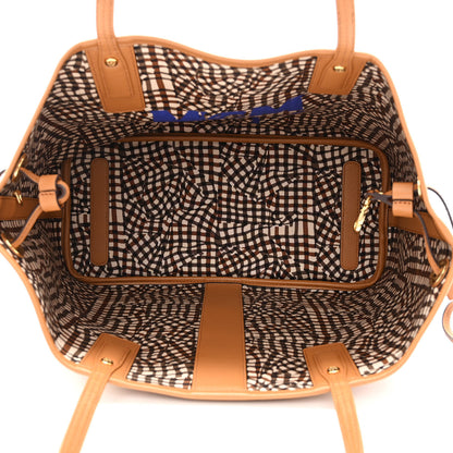 MCM Visetos Medium Liz Reversible City Series Las Vegas Shopper Tote Cognac 5 of 14