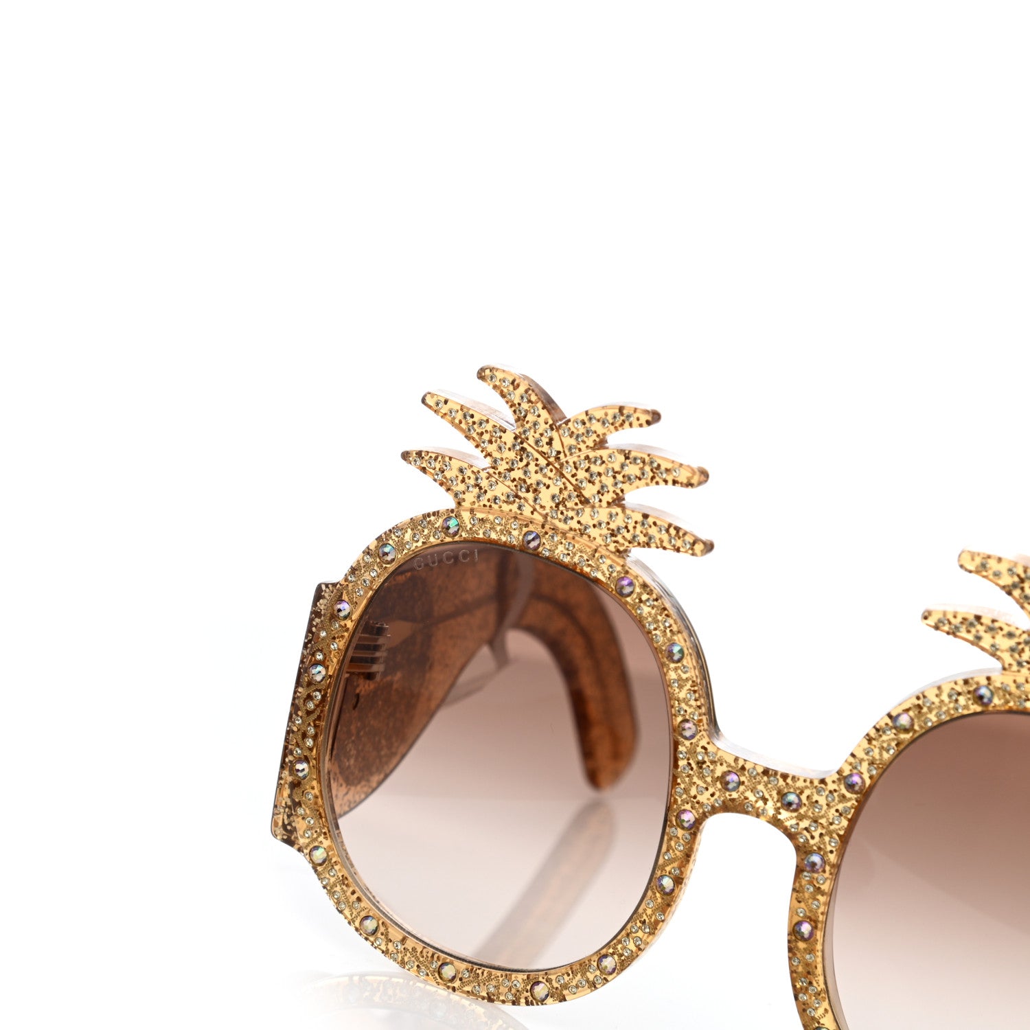 Gucci Acetate Pineapple GG0150/S Sunglasses Gold 10 of 14