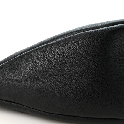 The Row Grained Calfskin Large Slouchy Banana Bag Black 9 of 10