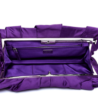 Prada Satin Pochette Clutch Viola 5 of 10