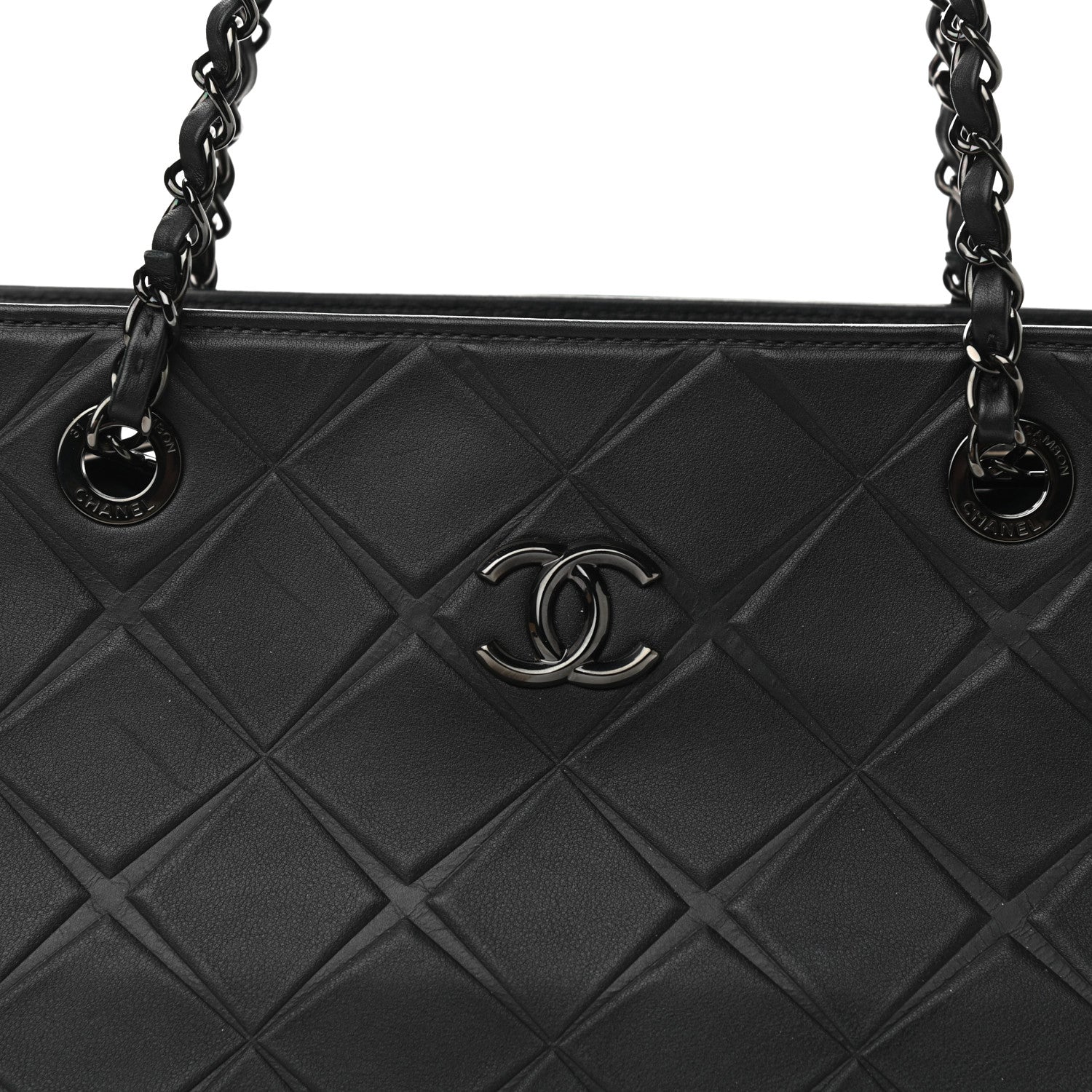 Chanel Calfskin Propeller Shopping Tote Black 8 of 11