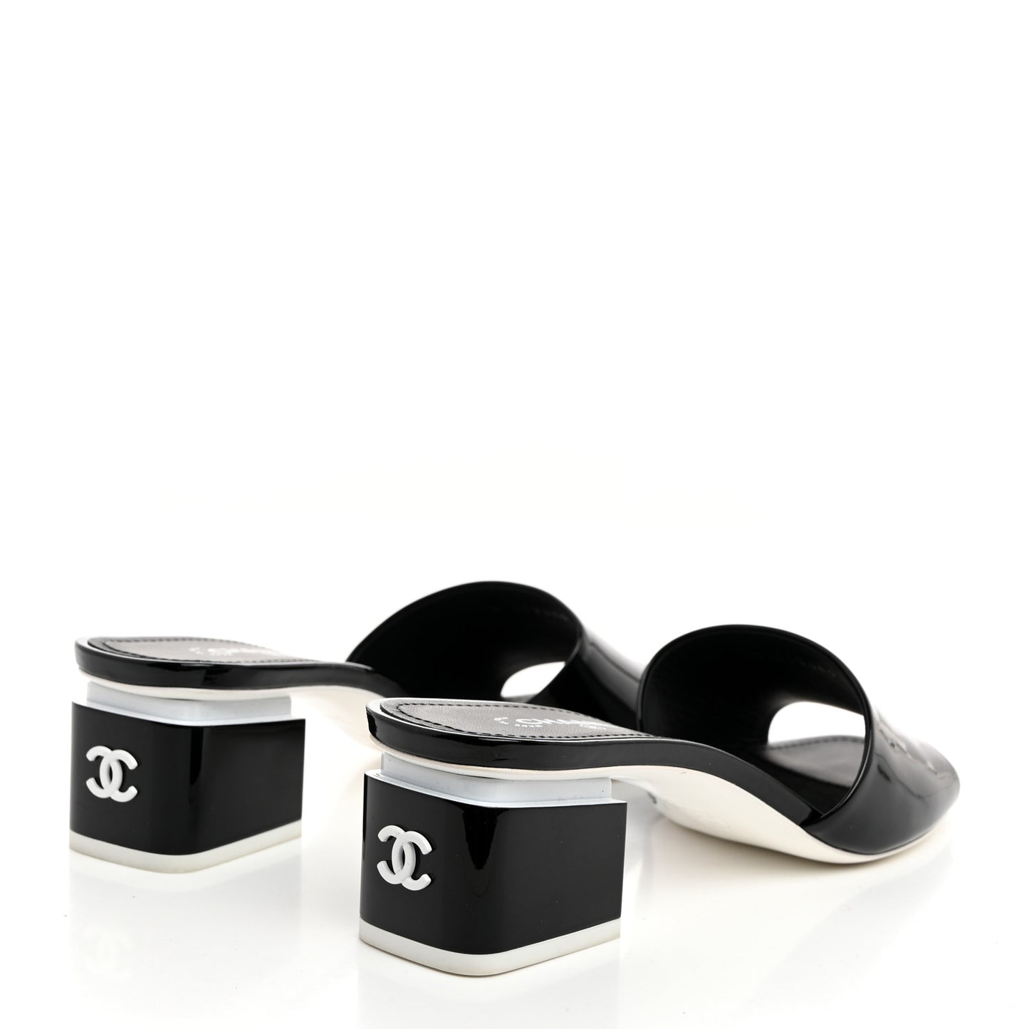 Patent CC Mules 40 Black White