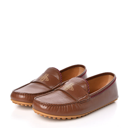 Gucci Nappa Mens Bee Driver Loafers 11 Cuir 3 of 9