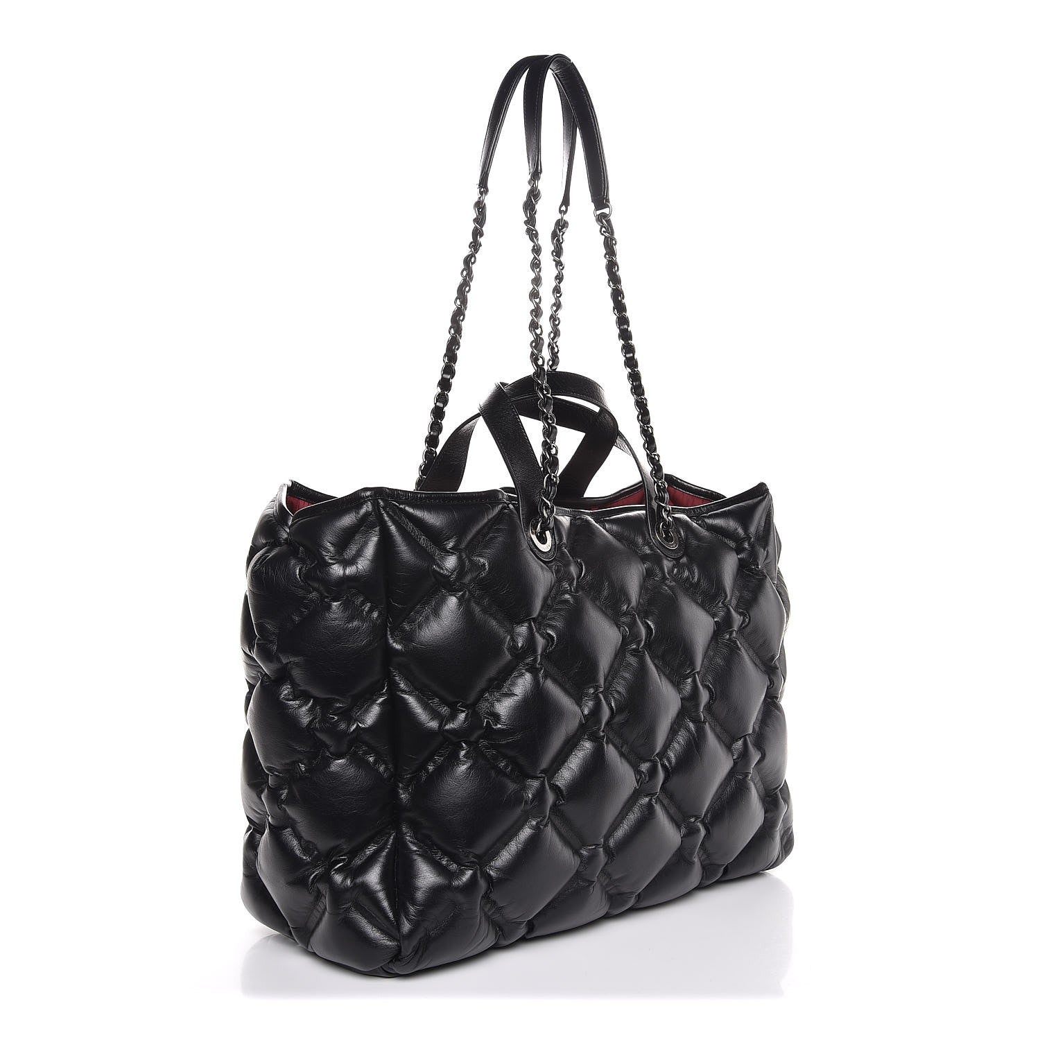Chanel Calfskin Quilted Large Chesterfield Tote Black 3 of 8