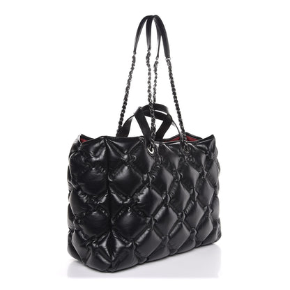Chanel Calfskin Quilted Large Chesterfield Tote Black 3 of 8