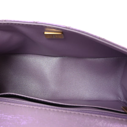 Chanel Glittered Aged Calfskin Quilted Mini 2.55 Reissue Flap Lilac 5 of 10