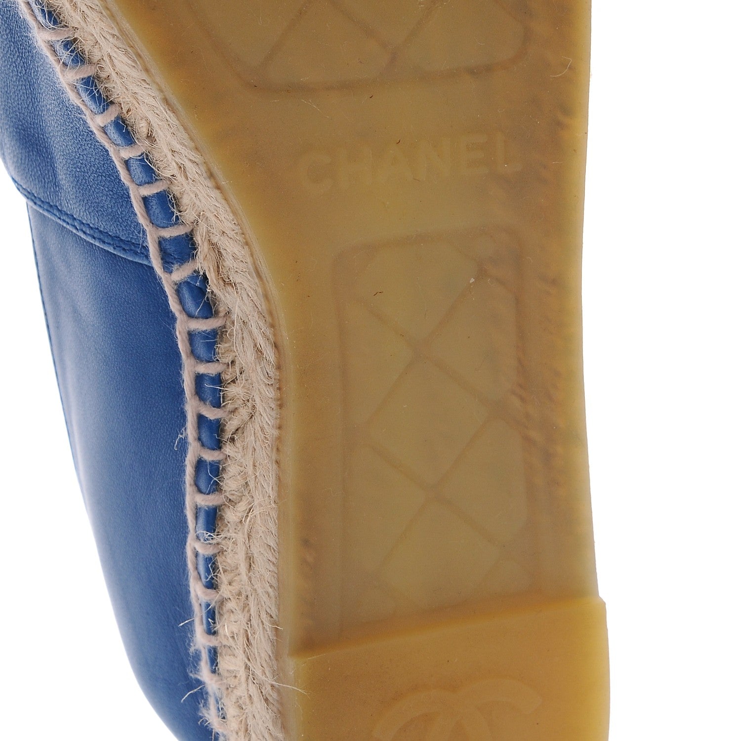 Chanel Lambskin CC Espadrilles 35 Blue 7 of 10