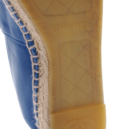 Chanel Lambskin CC Espadrilles 35 Blue 7 of 10