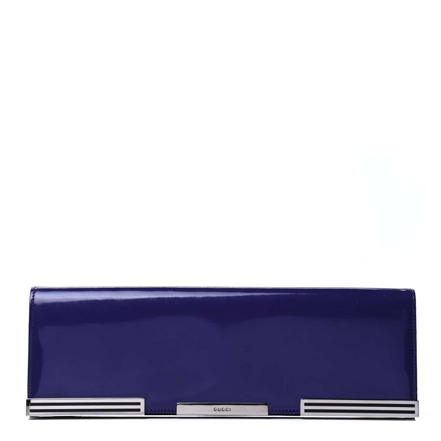 Gucci Patent Sigrid Clutch Blue 1 of 4