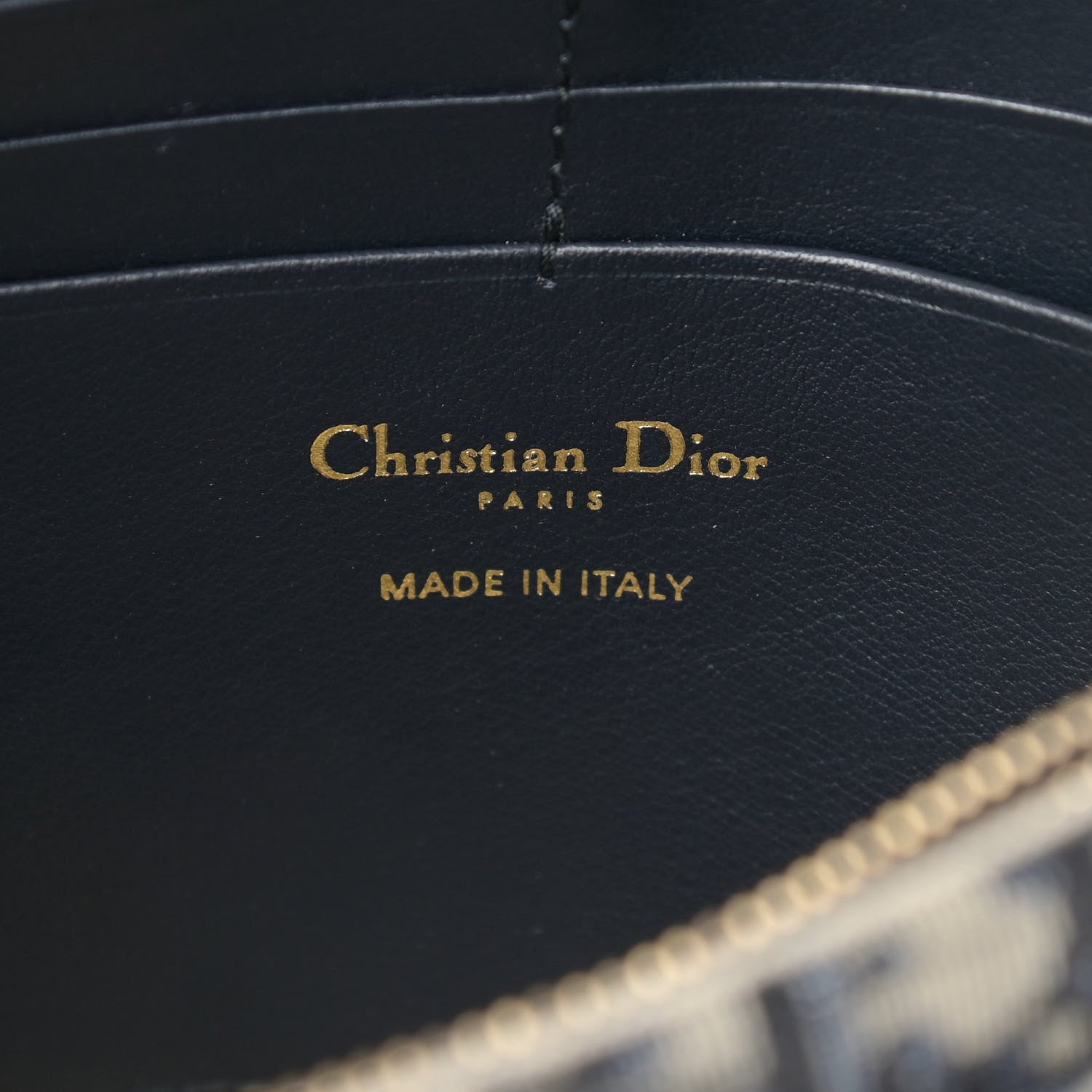 Christian Dior Oblique Saddle Chain Pouch Blue 6 of 10