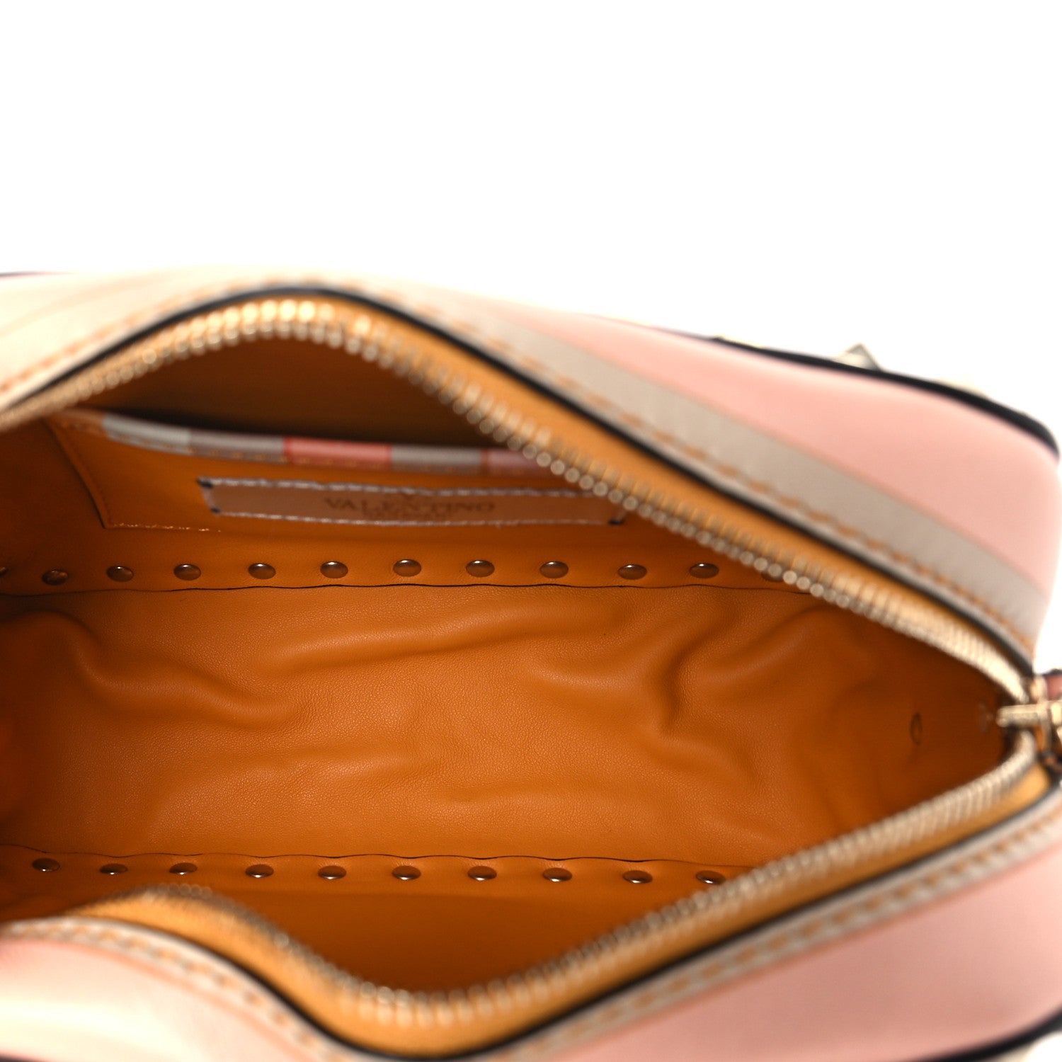 Valentino Garavani Vitello Native Couture 1975 Rockstud Camera Crossbody Bag Orange Multicolor 5 of 9