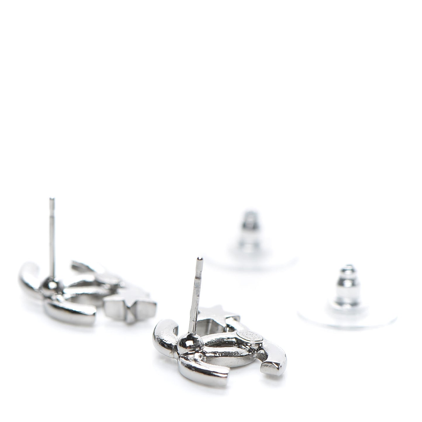 Crystal CC Starfall Earrings Silver