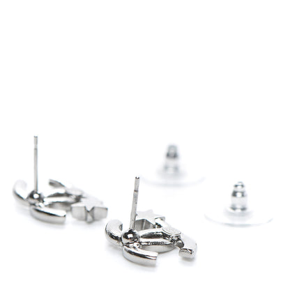 Chanel Crystal CC Starfall Earrings Silver 4 of 5