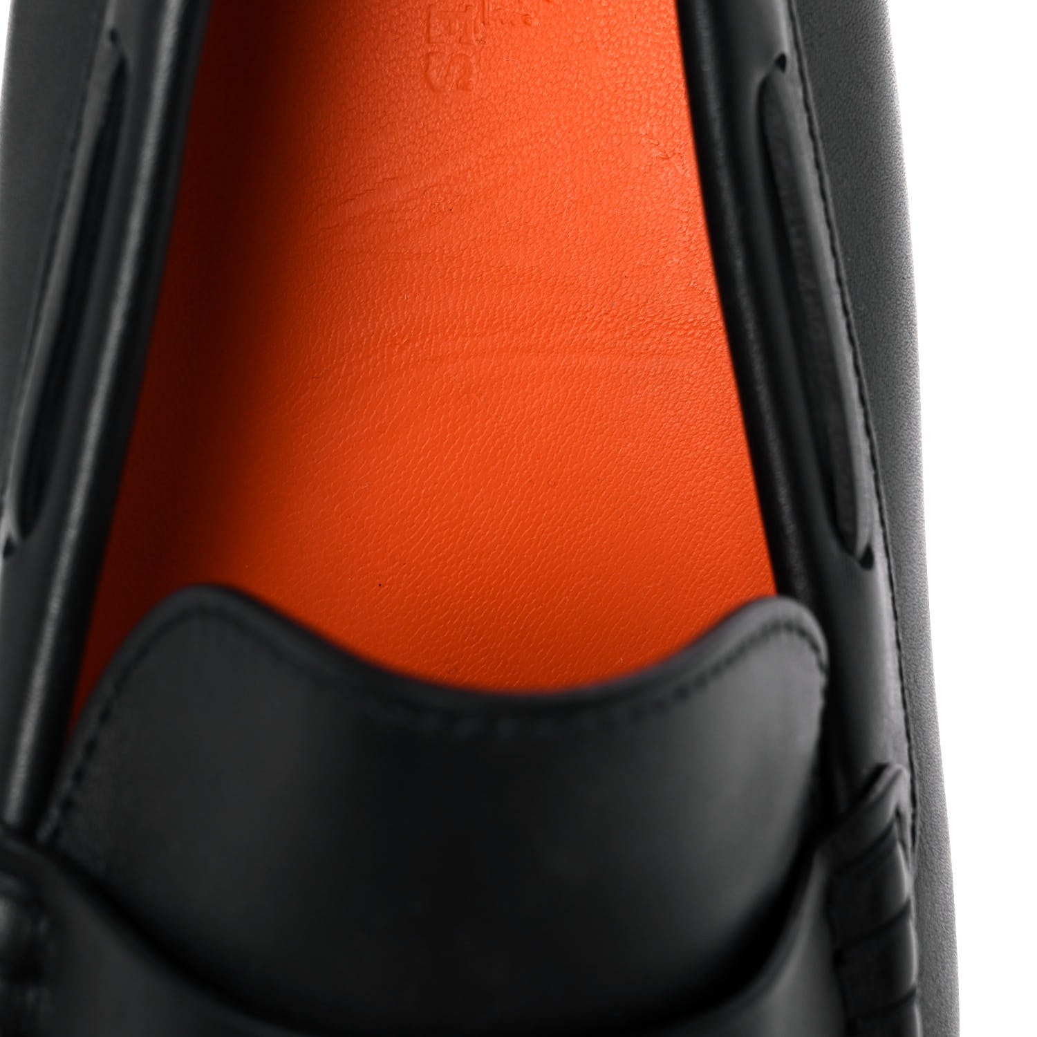 Hermes Supple Calfskin Mens Irving Driving Moccasin Loafers 40 Black 9 of 11