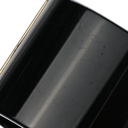 Chanel Resin Baguette Crystal Pearl CC Cuff Black 5 of 6