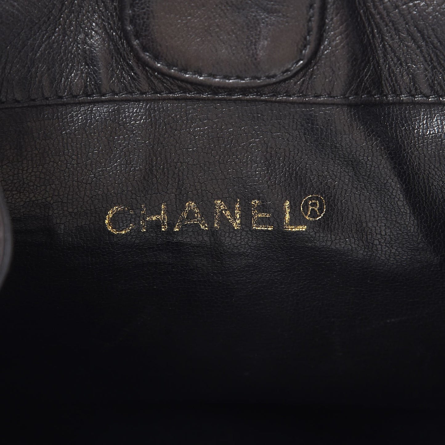 Lambskin CC Drawstring Backpack Black