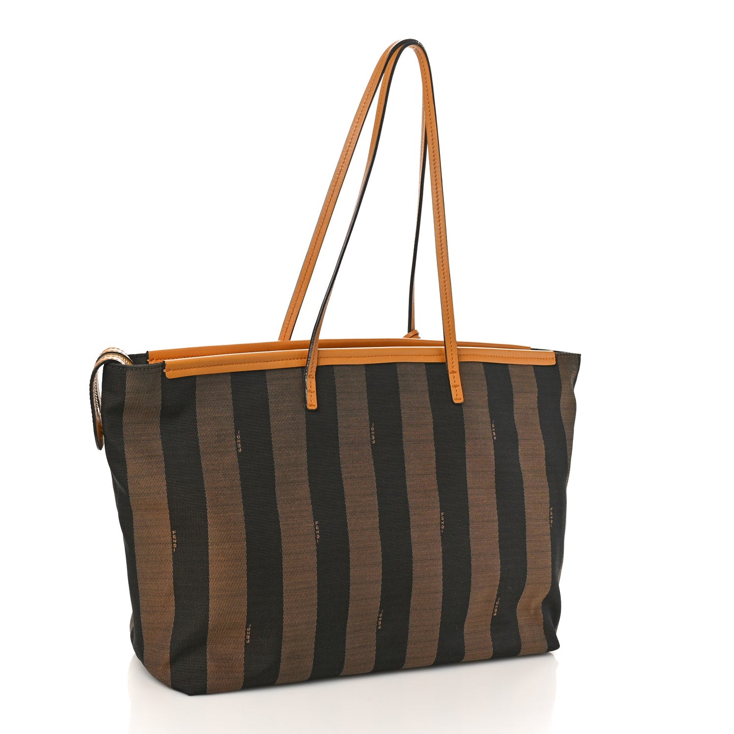 Pequin Vitello Medium Roll Tote Tobacco Yellow
