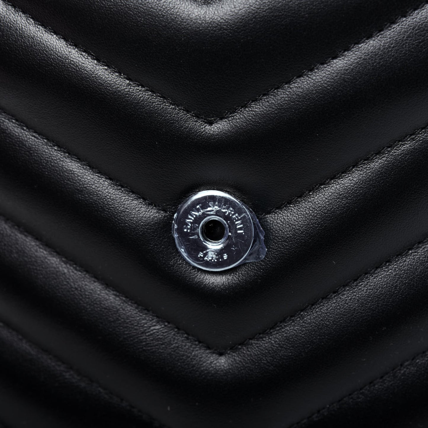 Calfskin Y Quilted Monogram Small Loulou Chain Satchel Black