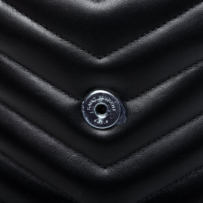 Saint Laurent Calfskin Y Quilted Monogram Small Loulou Chain Satchel Black 10 of 15