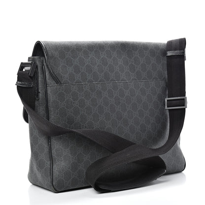 Gucci GG Plus Monogram Medium Flap Messenger Bag Black 2 of 17