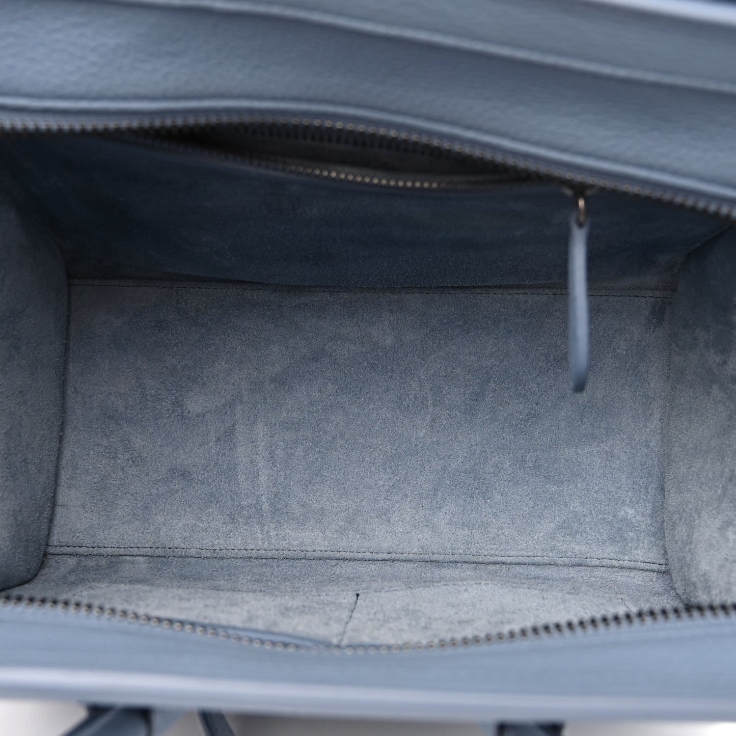 Drummed Calfskin Micro Luggage Medium Blue