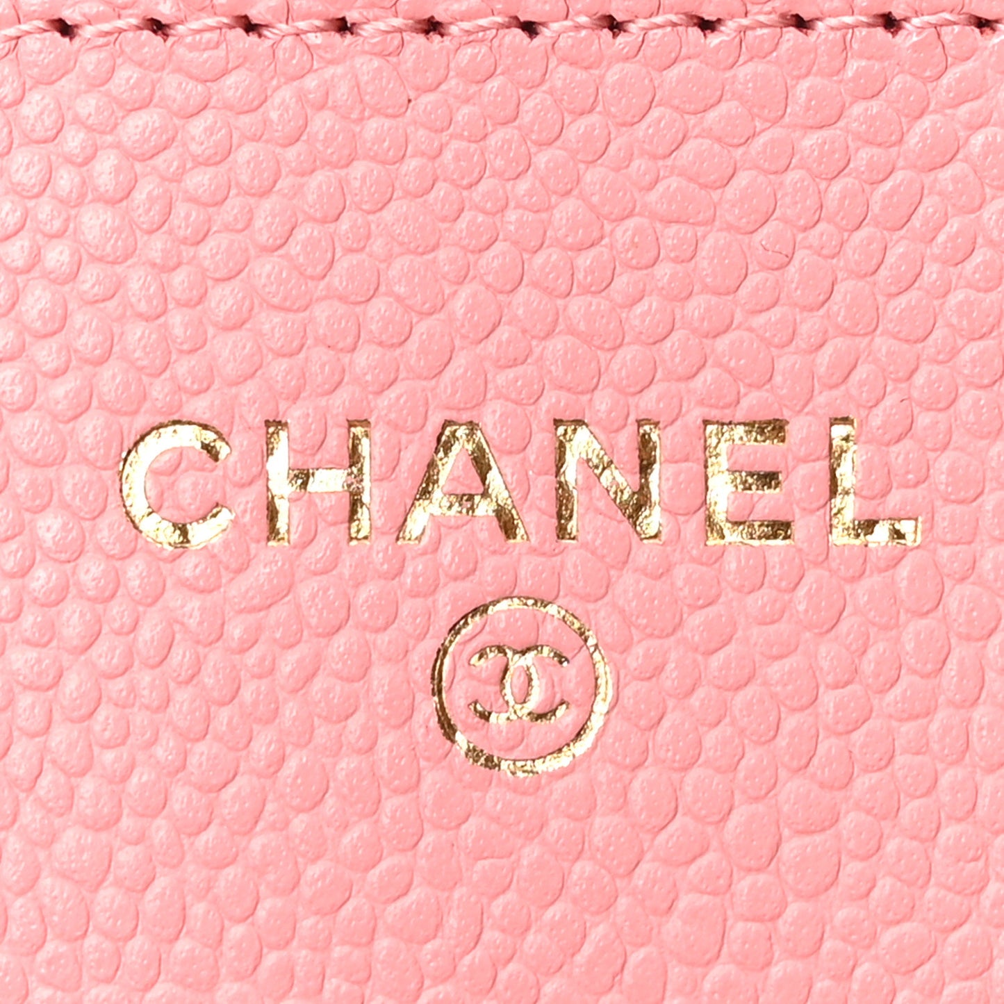 Caviar Quilted Wallet on Chain WOC Pink