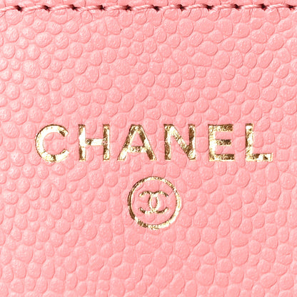 Chanel Caviar Quilted Wallet on Chain WOC Pink 6 of 10