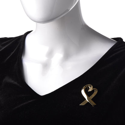 Tiffany 18K Yellow Gold Paloma Picasso Loving Heart Pin Brooch 2 of 4