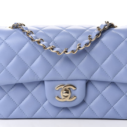 Chanel Lambskin Quilted Mini Rectangular Flap Light Blue 10 of 11