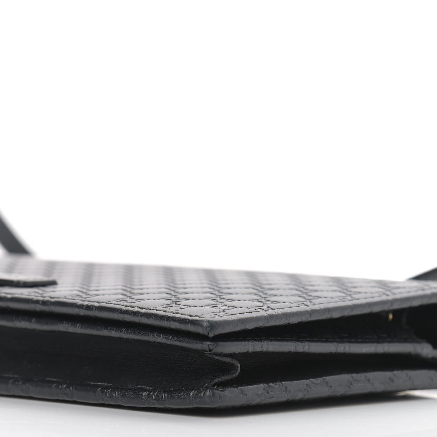 Microguccissima Crossbody Wallet Black