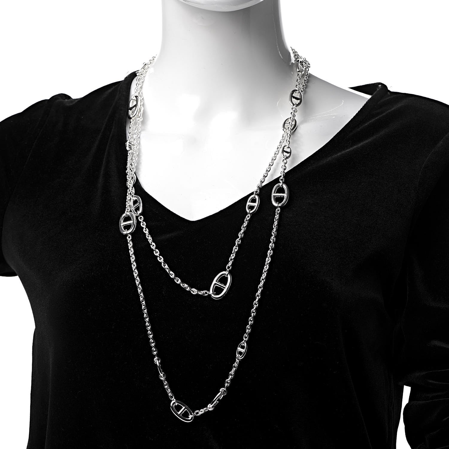 Hermes Sterling Silver Farandole Necklace 160 2 of 6