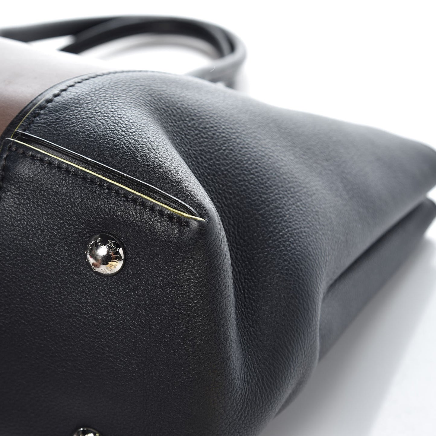 Veau Cachemire Cuir Orfevre Tote W PM Gris Neon