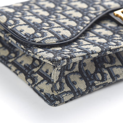 Christian Dior Oblique Saddle Chain Pouch Blue 12 of 14