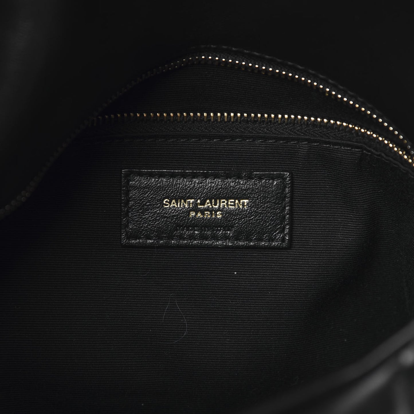 Lambskin Quilted Small Loulou Puffer Monogram Chain Satchel Black