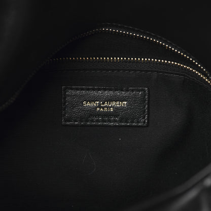 Saint Laurent Lambskin Quilted Small Loulou Puffer Monogram Chain Satchel Black 5 of 10