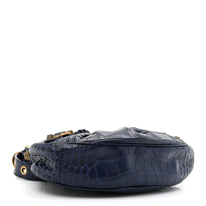 Balenciaga Extra Supple Calfskin Crocodile Embossed Le Cagole Shoulder Bag XS Indigo 5 of 13