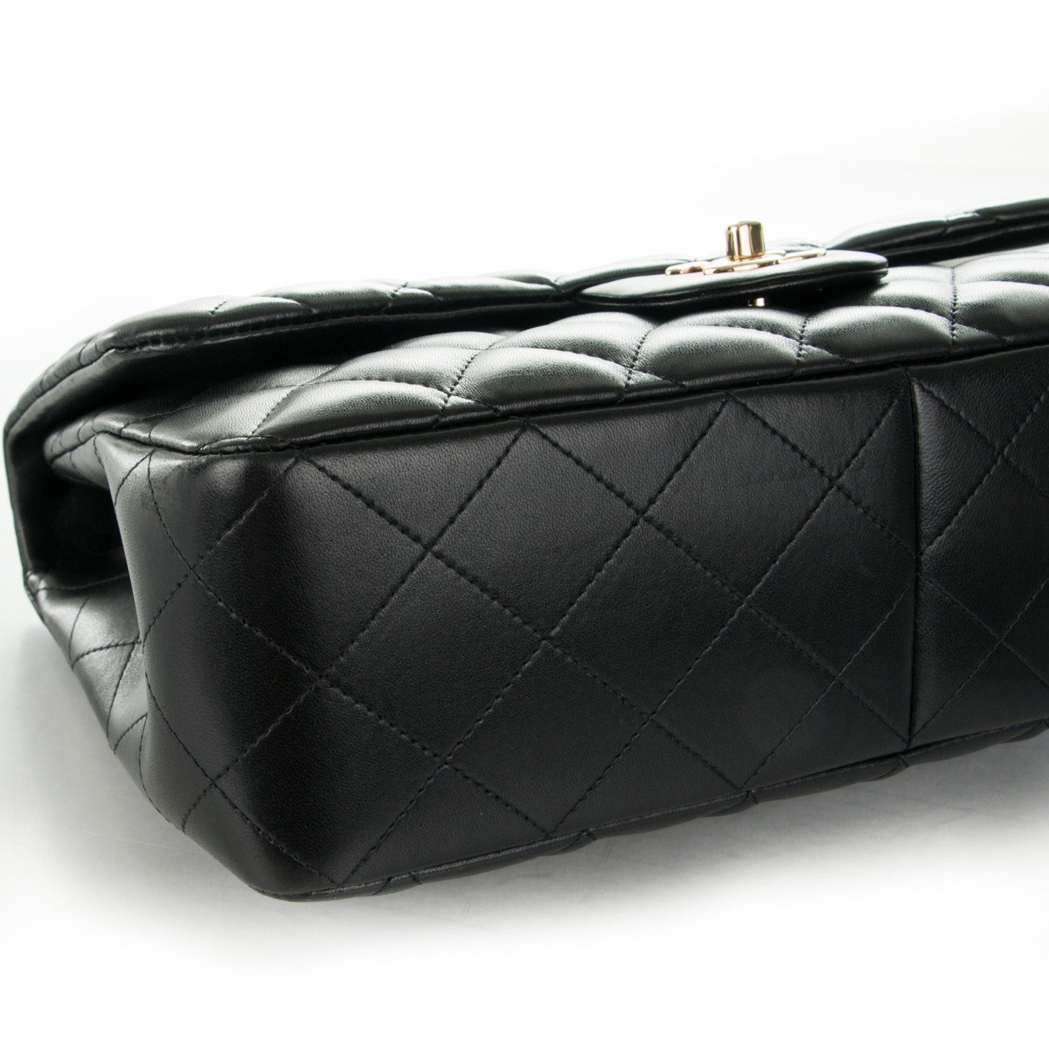 Chanel Lambskin Quilted Jumbo Single Flap Black 10 of 15