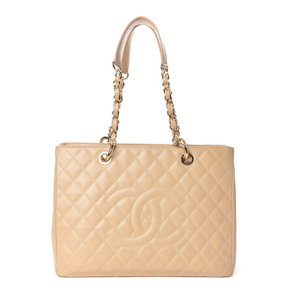 Chanel Caviar Quilted Grand Shopping Tote GST Beige Clair 1 of 10