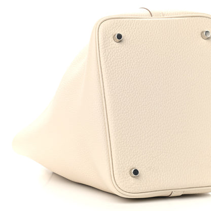 Hermes Taurillon Clemence Picotin Lock 22 MM Craie 8 of 9