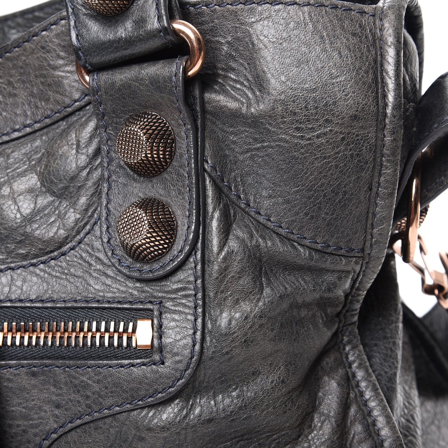 Agneau Giant 21 Rose Gold Hardware City Anthracite