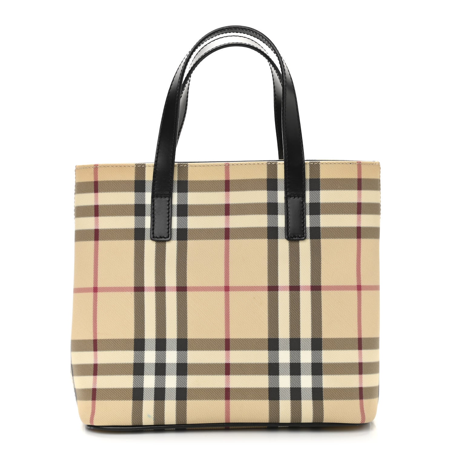 Burberry Canvas House Check Mini Tote Black 1 of 12