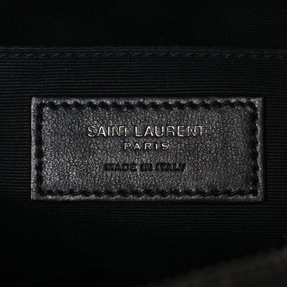 Saint Laurent Calfskin Matelasse Monogram Monochrome Lou Camera Bag Black 6 of 12