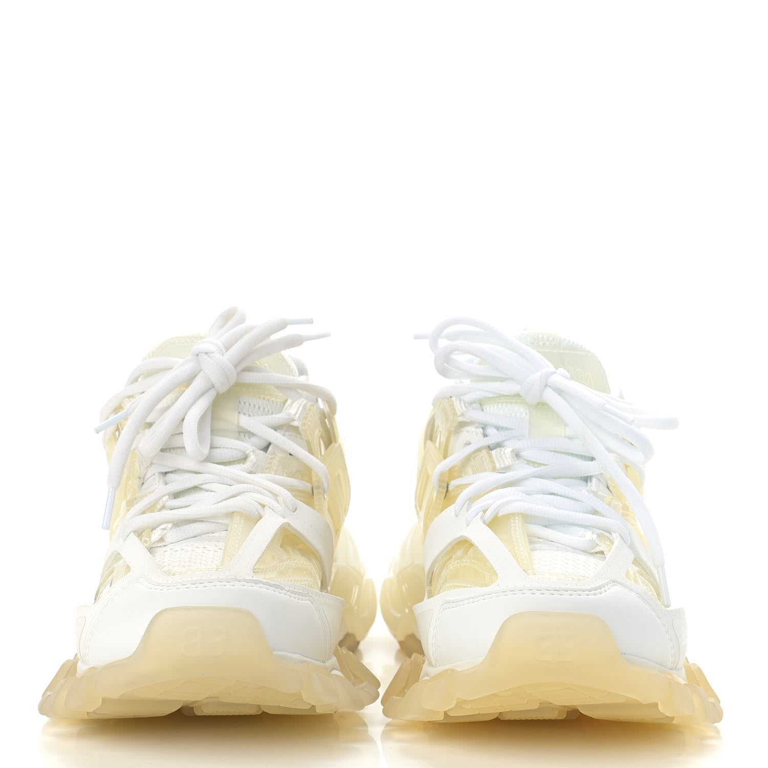 Balenciaga Rubber Mesh Fabric Clear Sole Womens Track Sneakers 36 White Transparent 2 of 8