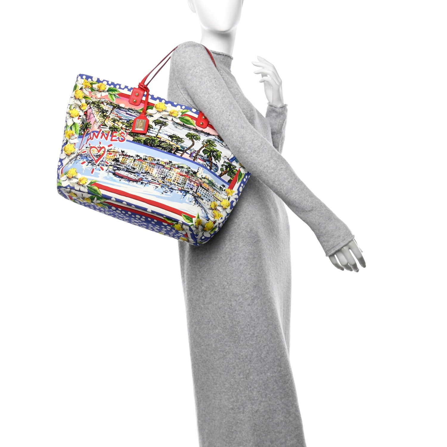Dolce & Gabbana Canvas Cannes Printed Tote Multicolor 2 of 9