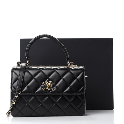 Chanel Lambskin Quilted Small Trendy CC Dual Handle Flap Bag Black 11 of 11