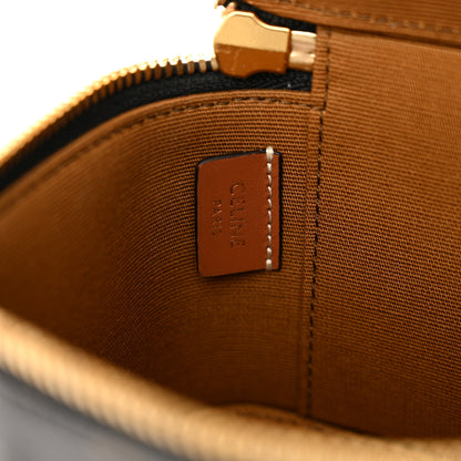Celine Triomphe Canvas Calfskin Mini Vanity Case Tan 6 of 11