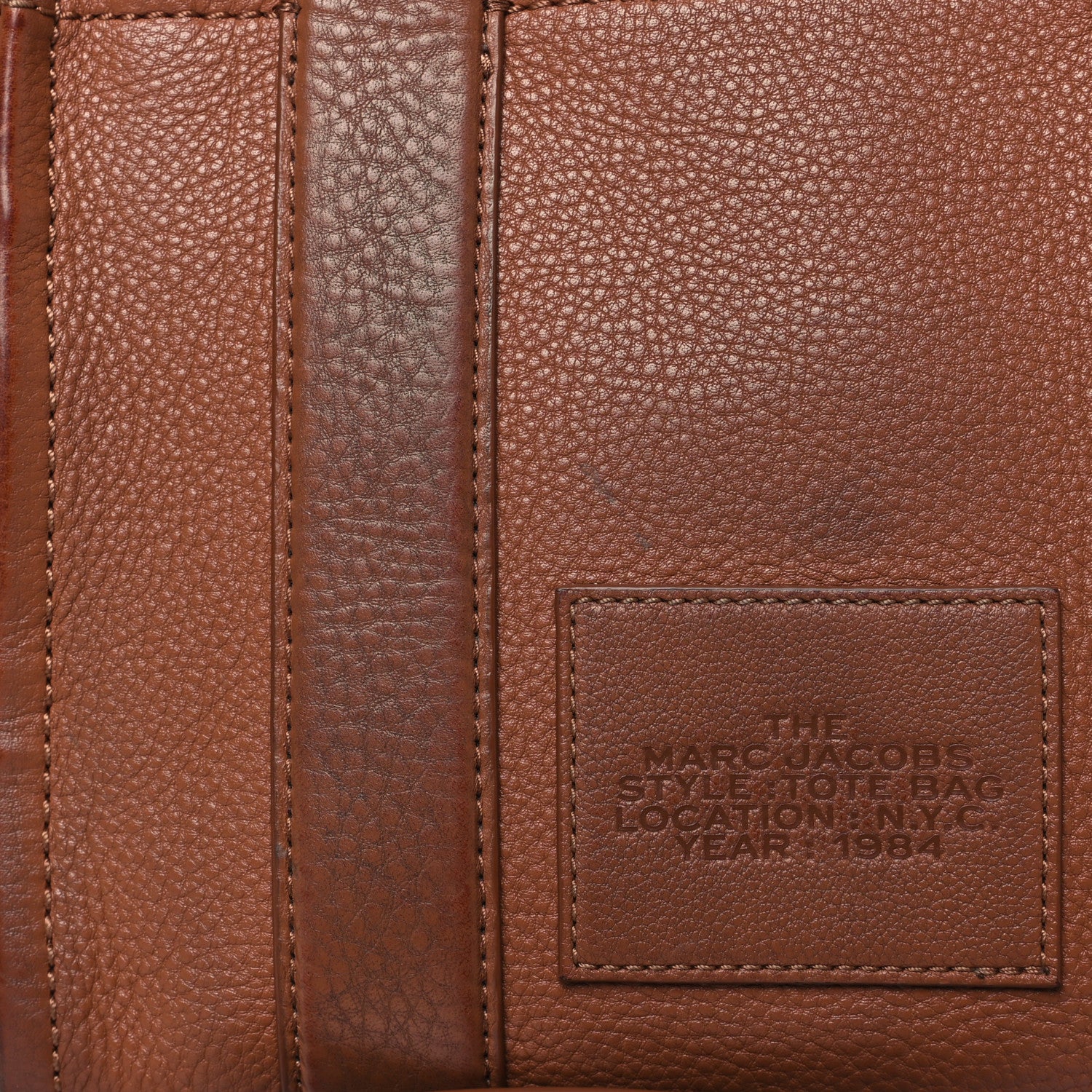 Marc Jacobs Grained Calfskin Small The Tote Bag Argan Oil 9 of 10
